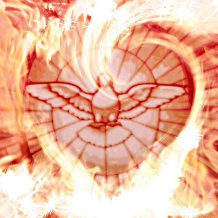 The Holy Spirit on Pentecost. Composite from images courtesy of pixabay.com